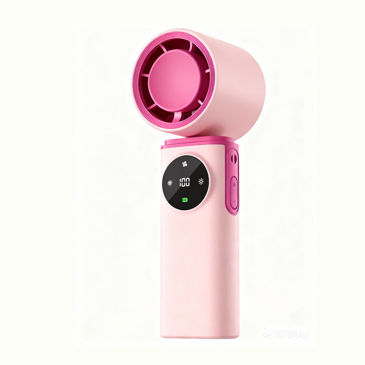 Dame bærbar USB-mini-viftemer med LED-skjerm Luvikno