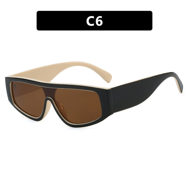 Damen moteriktig sports solbrille med innovativt design og bred ramme Luvikno