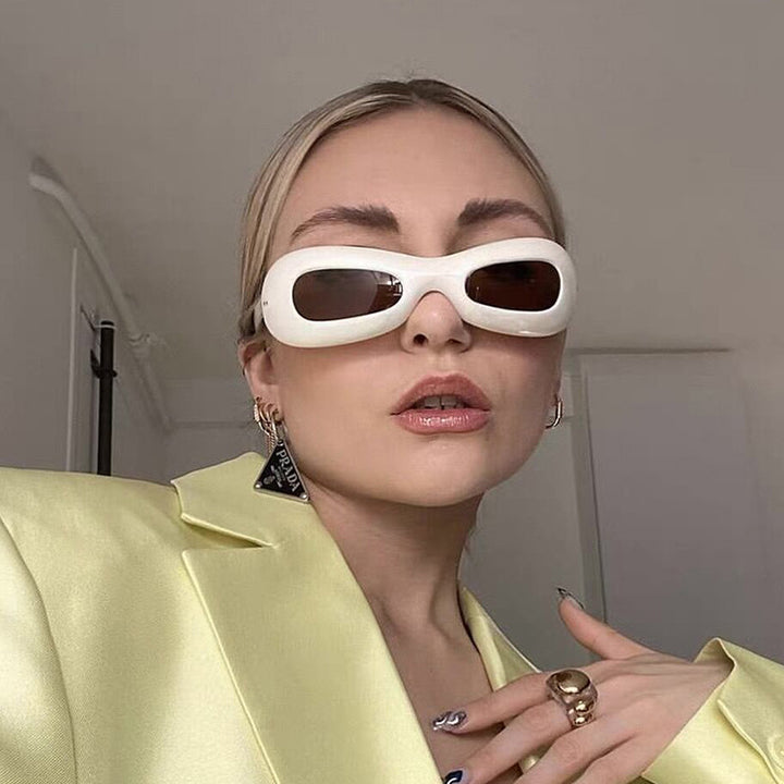 Damen retro-inspirerte solbriller med stilfull ramme og UV-beskyttelse Luvikno