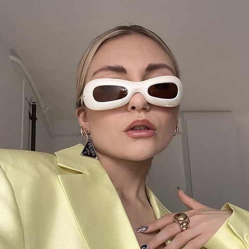 Damen retro-inspirerte solbriller med stilfull ramme og UV-beskyttelse Luvikno