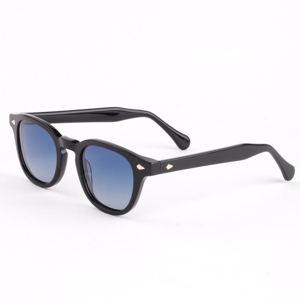 Dame solbrille med eksklusiv geometrisk ramme og polariserte glass Luvikno