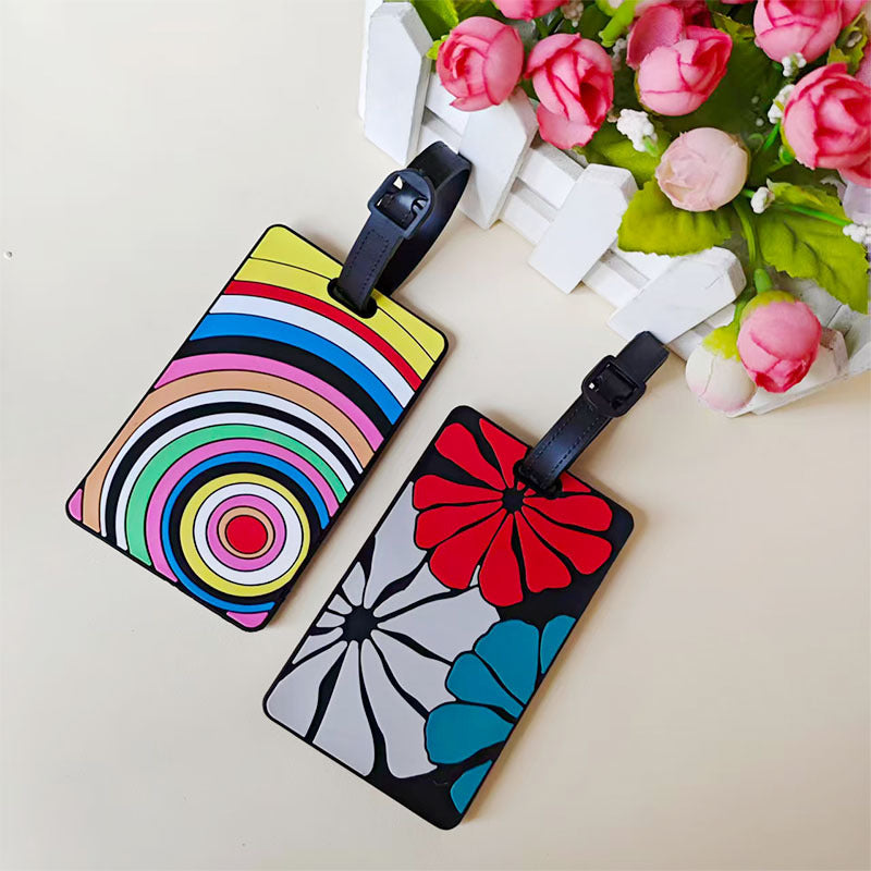Unisex bagasjelapp i kreativ regnbue-design Luvikno