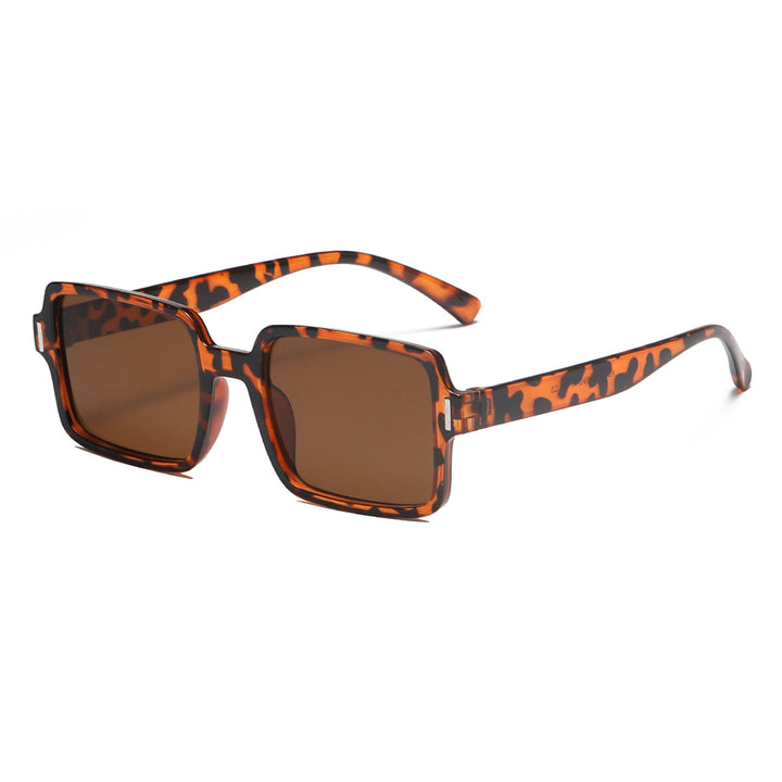Dame kvadratisk solbrille i elegant leopardmønster Luvikno