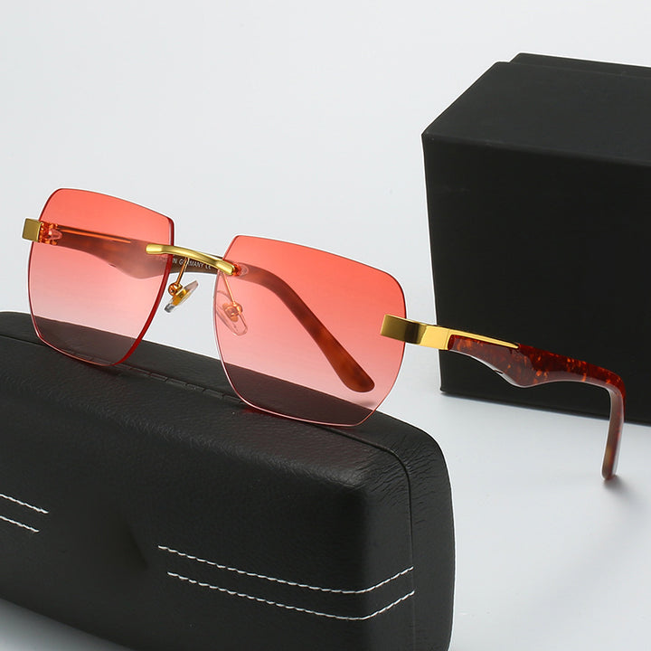 Dame Fashion-solbriller i moderne geometrisk design Luvikno