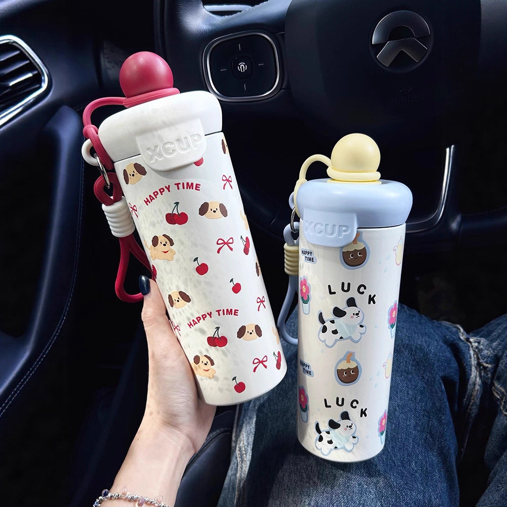 Damevannflaske med kreativt design og praktisk bærehåndtak Luvikno