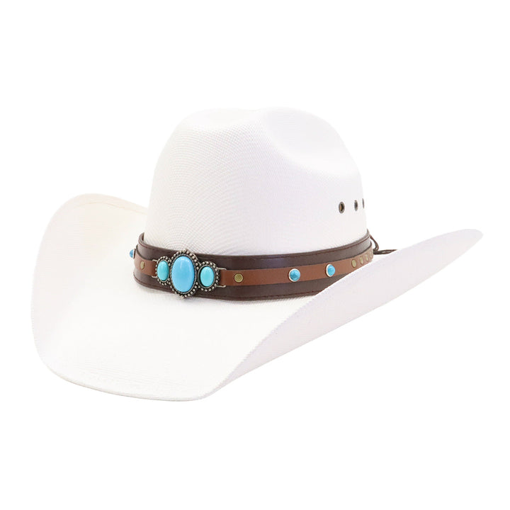 Turquoise Stråhatt Western | Luvikno