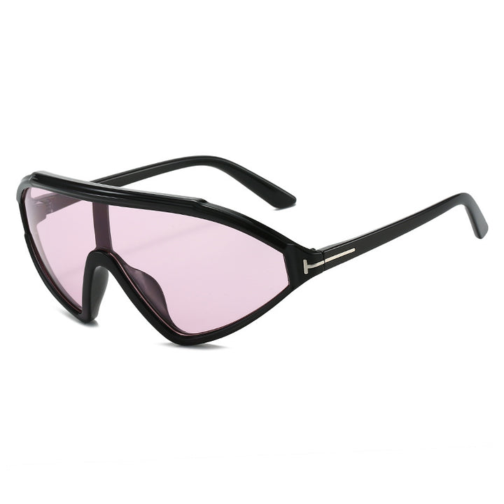 Dame sporty solbriller med ergonomisk full rammedesign Luvikno