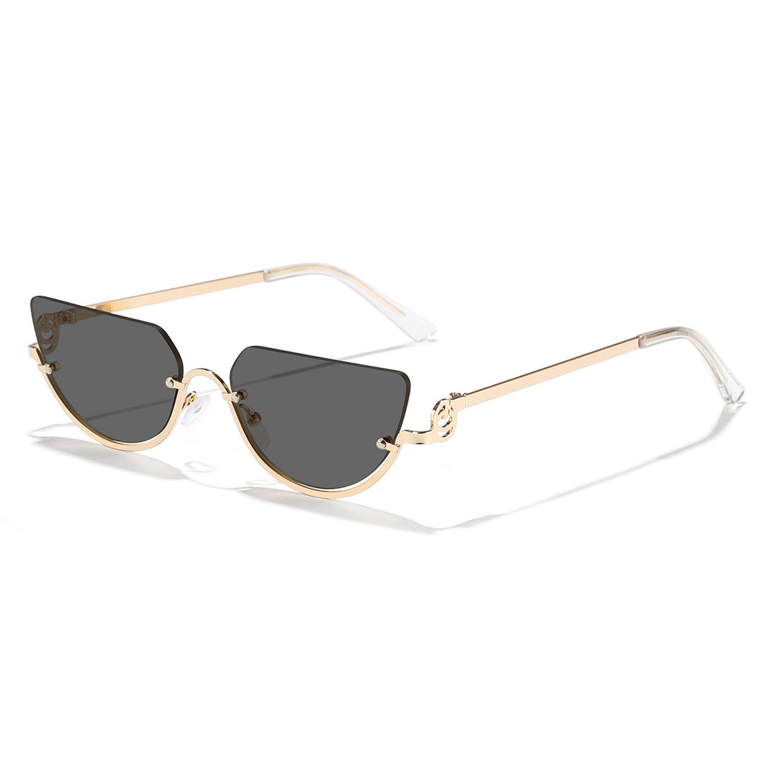 Dame Design-solbriller med innovativ Cat-Eye-ramme Luvikno