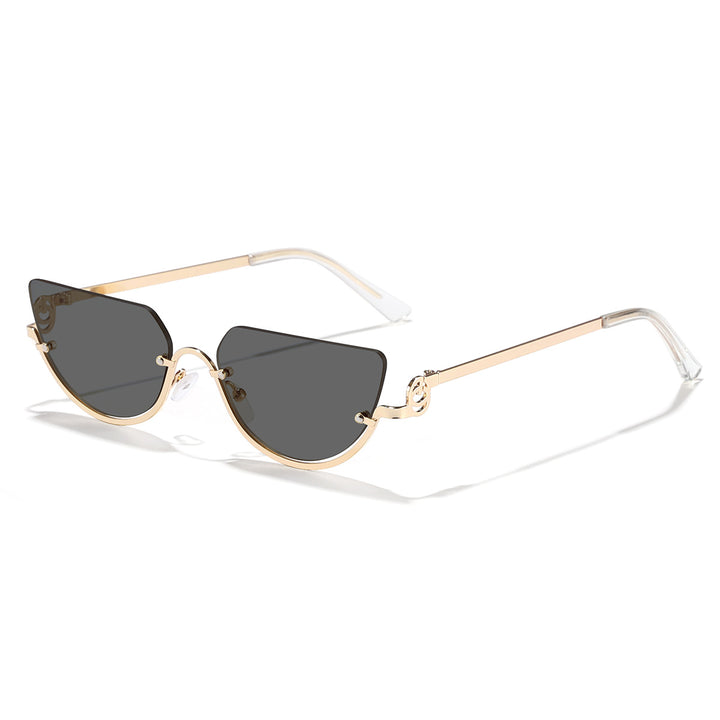 Dame Design-solbriller med innovativ Cat-Eye-ramme Luvikno