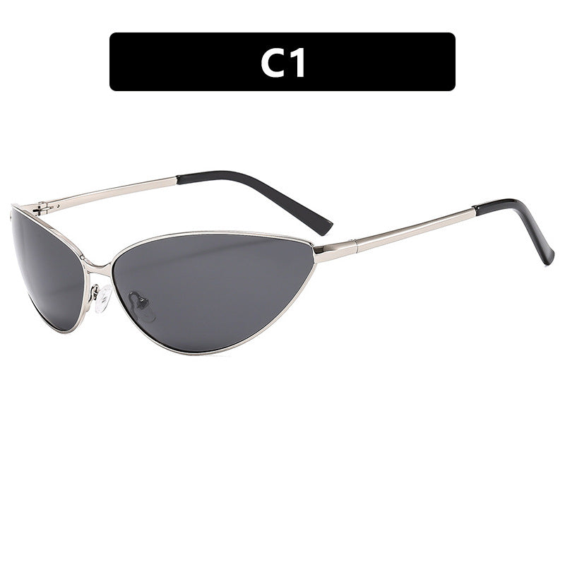 Damer Cat-Eye solbriller med moderne metallramme Luvikno