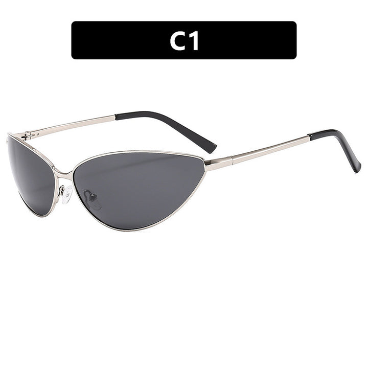 Damer Cat-Eye solbriller med moderne metallramme Luvikno