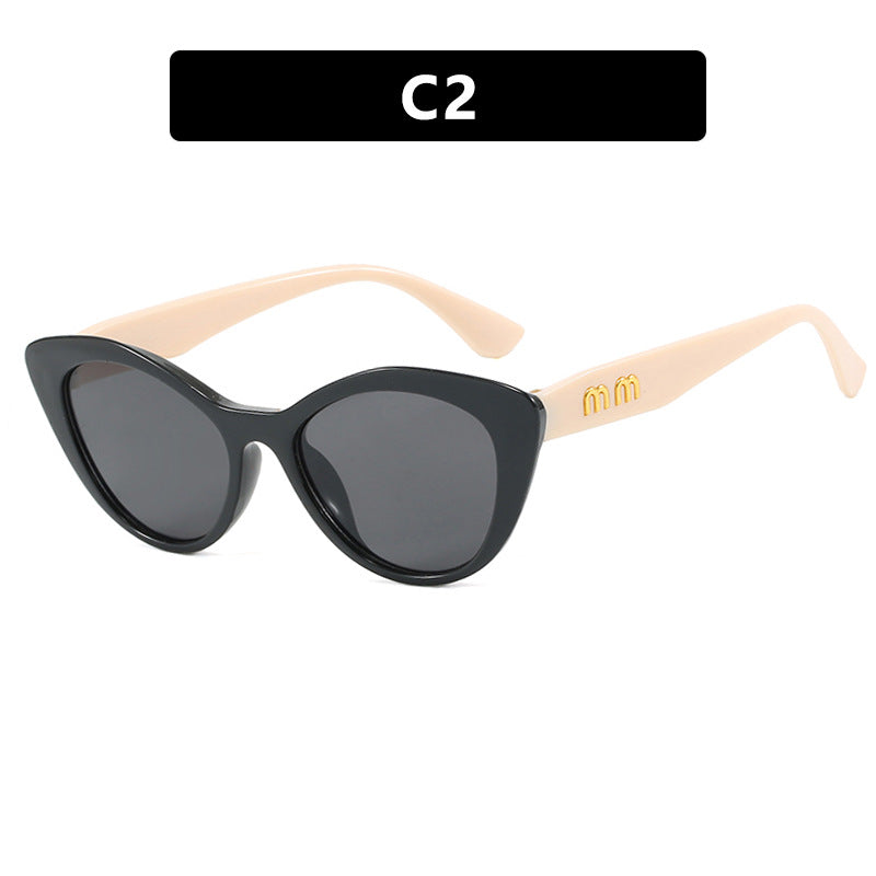 Damer eksentriske Cat-Eye solbriller med beskyttende UV-filter Luvikno
