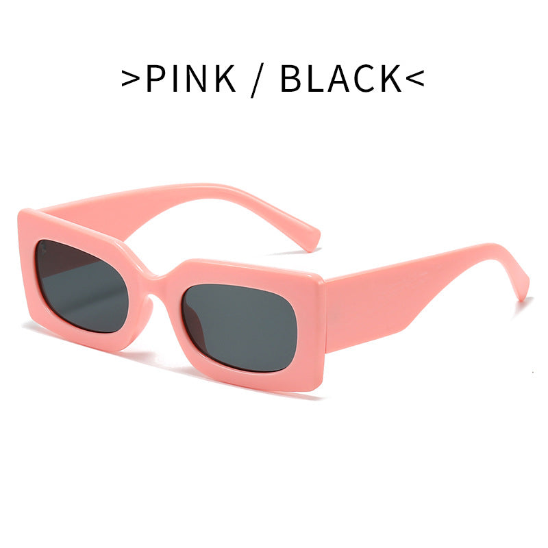 Dame Fashion-solbrille i moderne firkantet design Luvikno