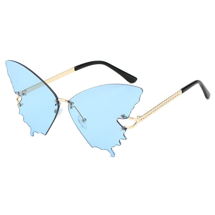 Damer ekstravagant sommerfugls-solbrille Luvikno