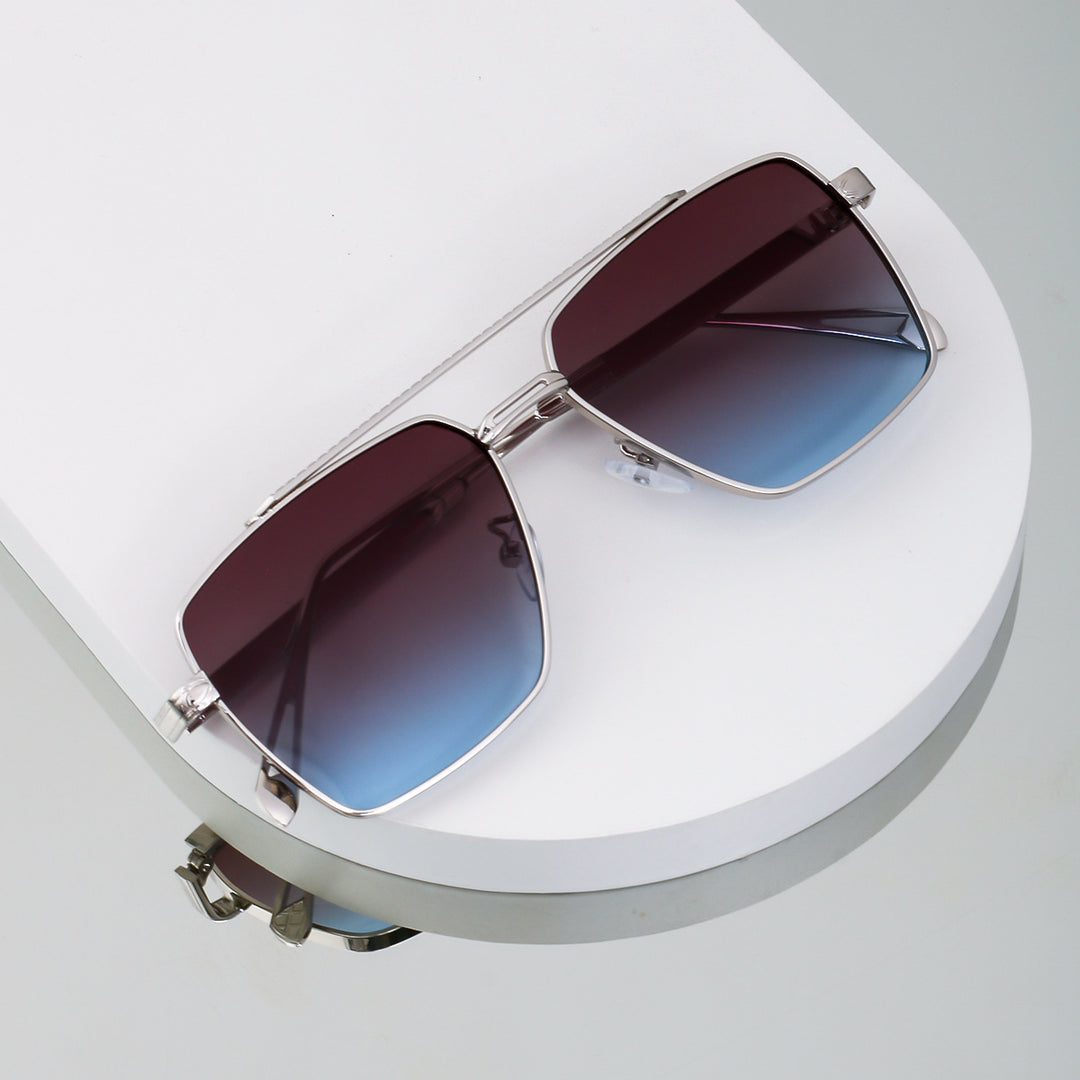 Dame oversized solbriller med elegant metallramme Luvikno