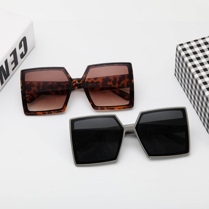 Dame Modiske oversized solbriller i moderne hexagon-design Luvikno