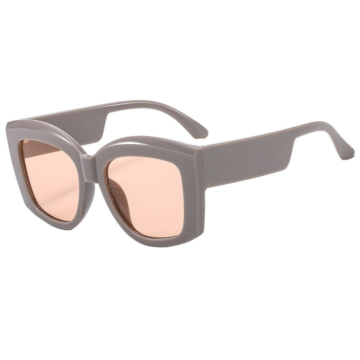 Damen oversized solbrille med kreativt design og høy kvalitet UV-beskyttelse Luvikno