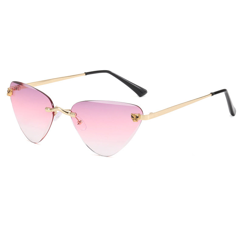 Dame Cat-Eye Solbriller med elegant metallramme Luvikno