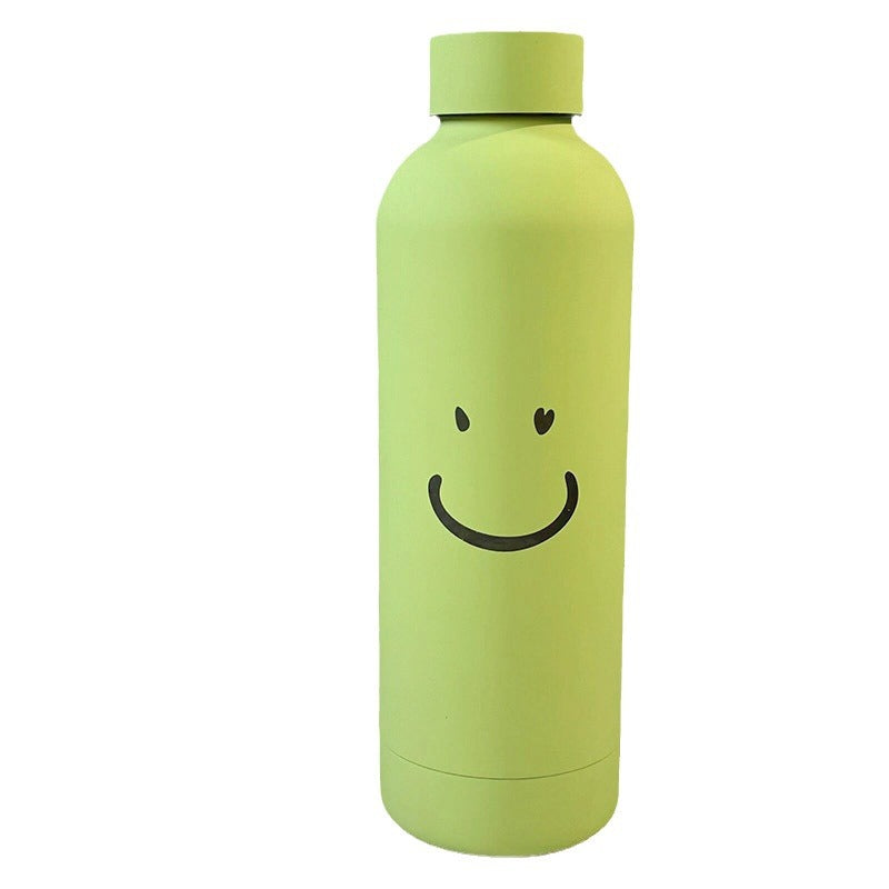 Damen Isolierflasche mit fröhlichem Smileys-motiv Luvikno
