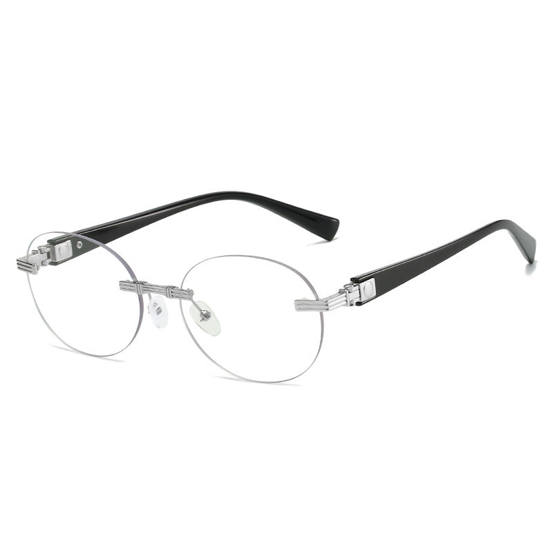 Dame motefull solbrille med gjennomsiktig ramme og fleksibel nesestøtte Luvikno