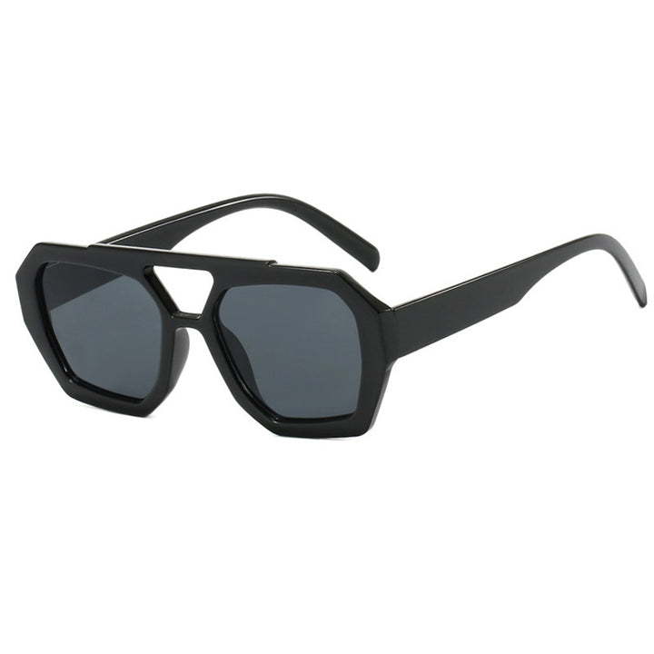 Dame geometrisk solbrille med luksuriøst design Luvikno