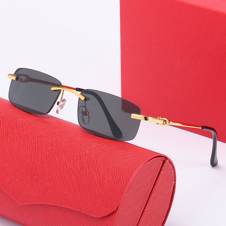 Dame elegant halvrammebrille med komfortable nesepads Luvikno