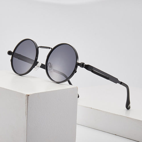 Dame elegant rund metallbrille Luvikno