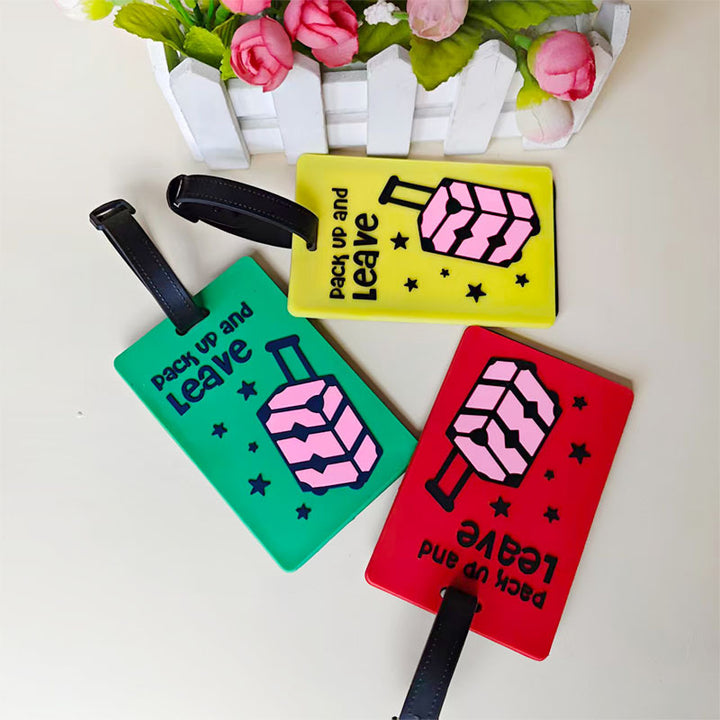 Unisex bagasjelapp i kreativ regnbue-design Luvikno