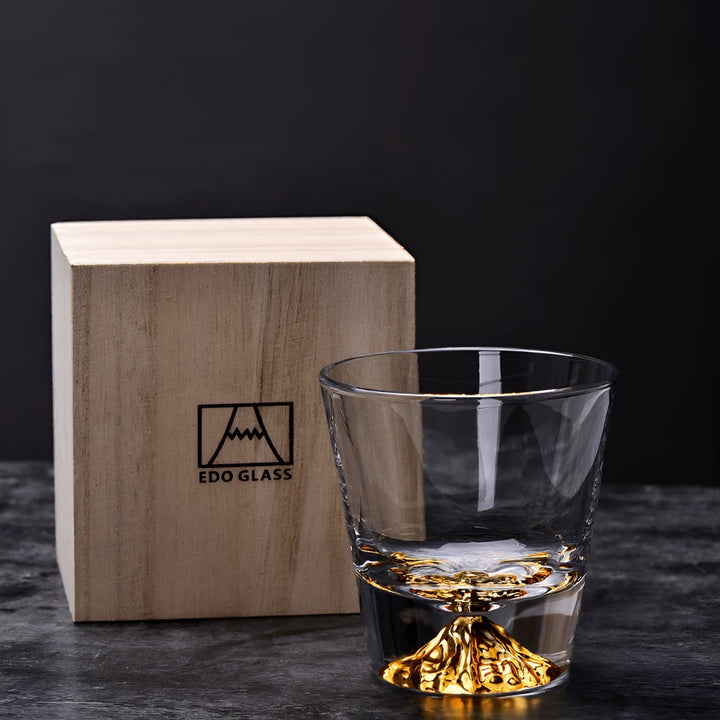 Whiskeyglass med Mount Fuji-design – Elegant sett for kjennere | Luvikno