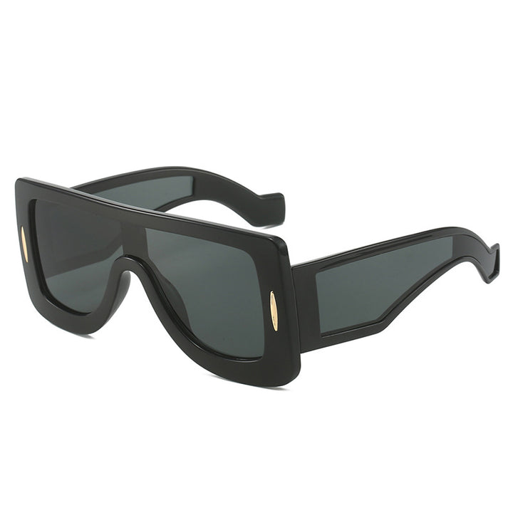 Damer futuristiske oversized solbriller Luvikno