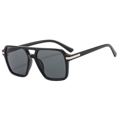 Dame(modern) firkantet solbrille med elegant metallwrap Luvikno