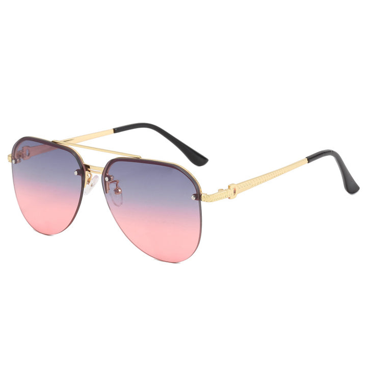 Damer elegant pilot solbrille med høy UV-beskyttelse og stilfull ramme Luvikno