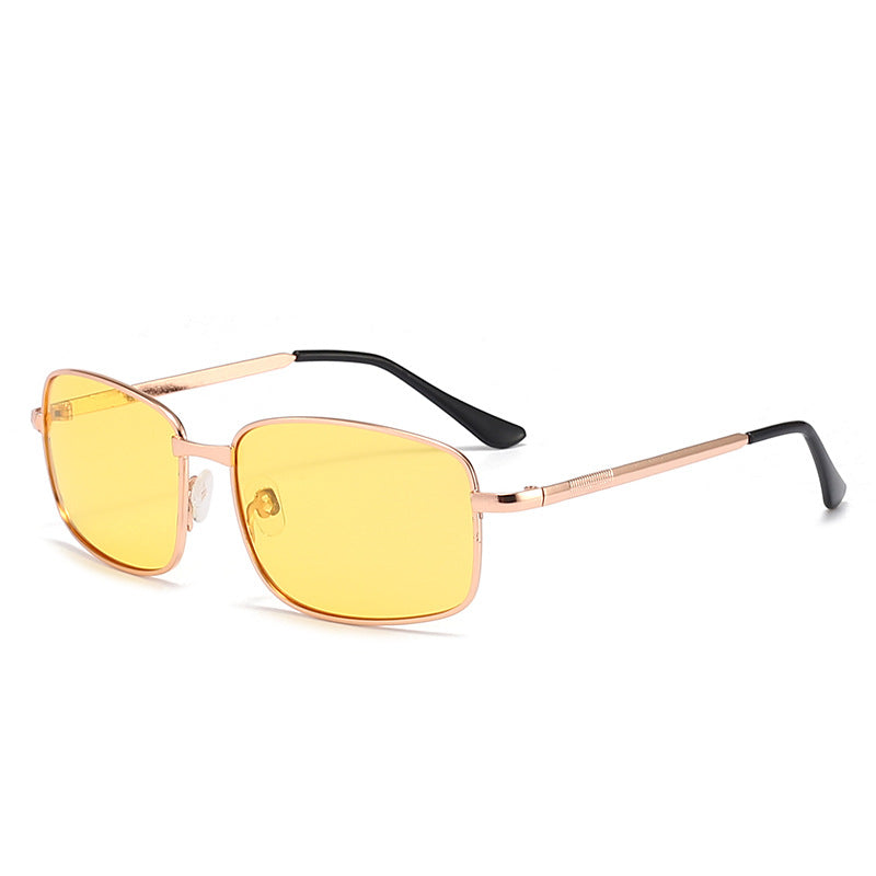 Herrer moteriktig solbrille med høykvalitets metallramme og UV-beskyttelse Luvikno