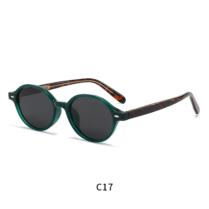 Dames trendy ronde zonnebriller Luvikno