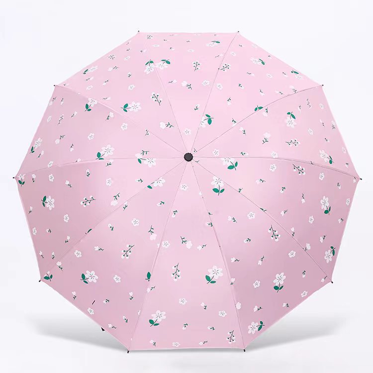 Dame paraply med blomsterdesign Luvikno