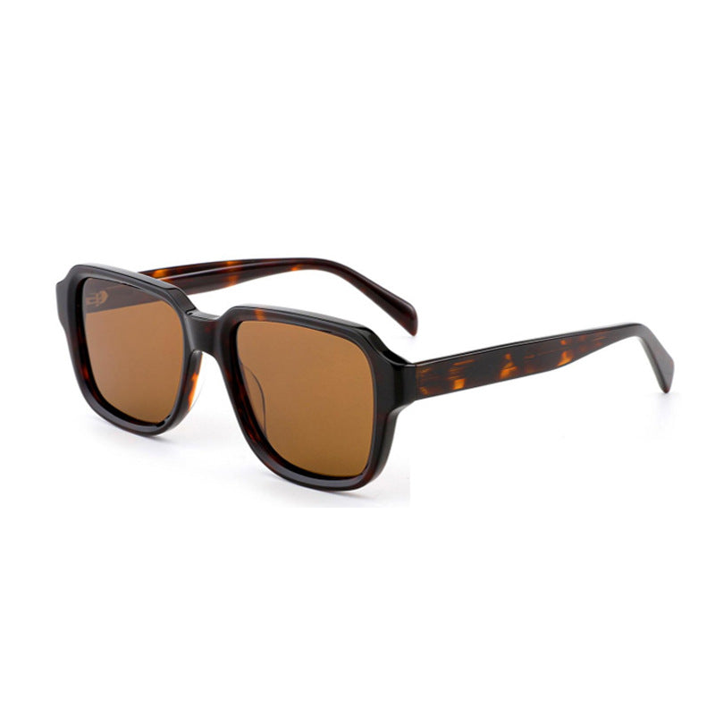 Dame kvadratisk solbrille med moderne mønster Luvikno