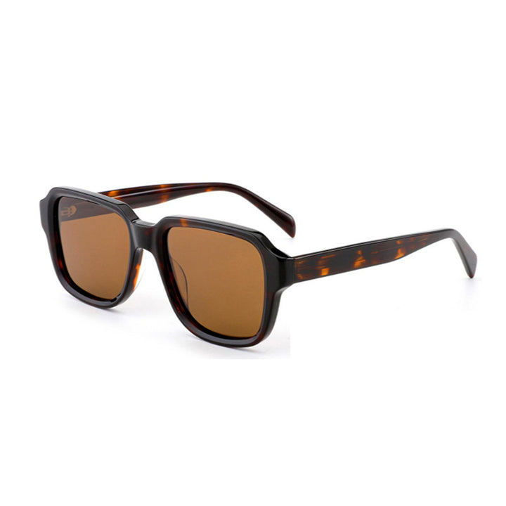 Dame kvadratisk solbrille med moderne mønster Luvikno