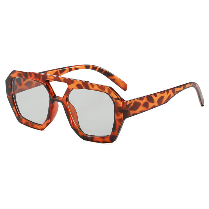 Dame geometrisk solbrille i ekstravagant design Luvikno