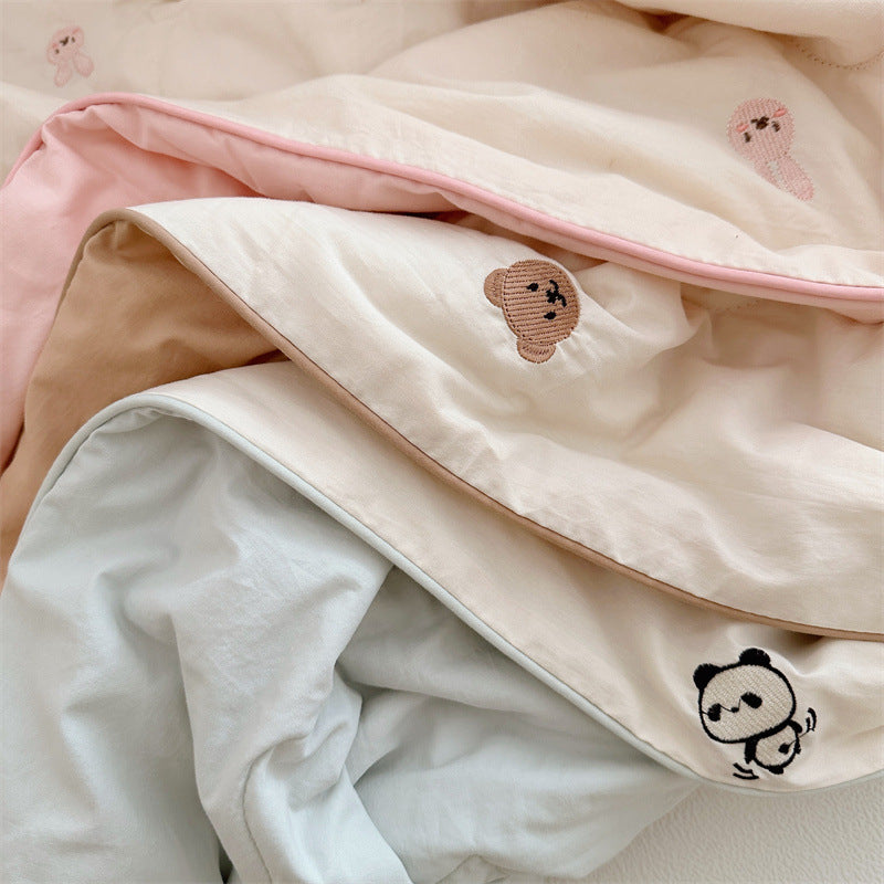 Unisex Cozy Teppe med Søtt Panda Design Luvikno