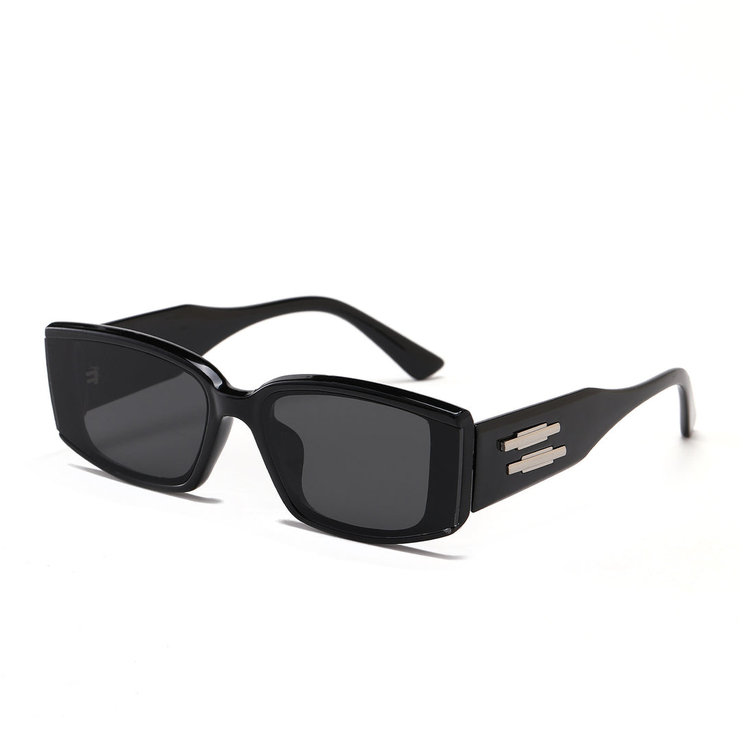 Damer elegant rektangulær solbrille med stilig acetatinnramming Luvikno