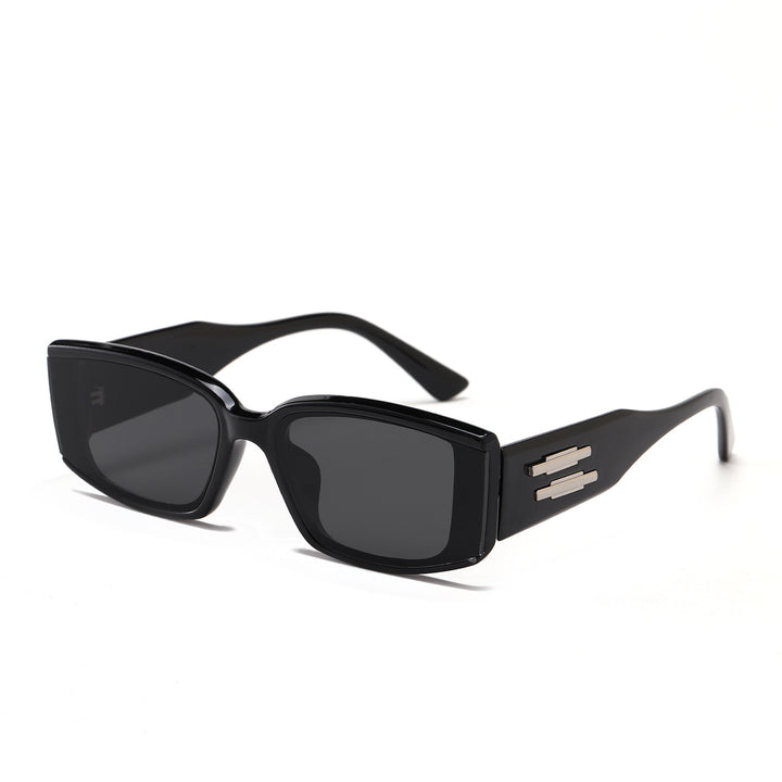 Damer elegant rektangulær solbrille med stilig acetatinnramming Luvikno