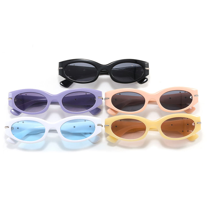 Dame elegant Cat-Eye solbriller med moteriktige aksenter Luvikno