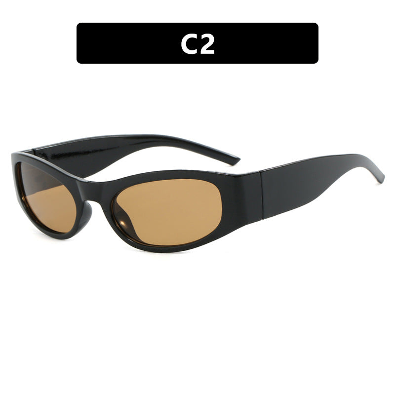 Dame sporty solbriller med bred ramme og UV-beskyttelse Luvikno