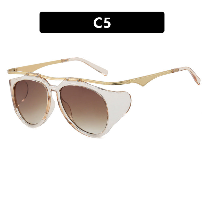 Dame Cat-Eye solbriller med unikt design og beskyttende glass Luvikno