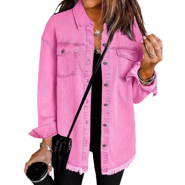 Femme Slitt Denim Vestjakke Luvik