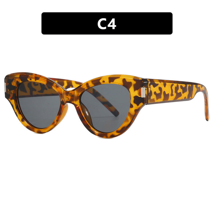Damer stilige Cat-Eye solbriller med transparent ramme Luvikno