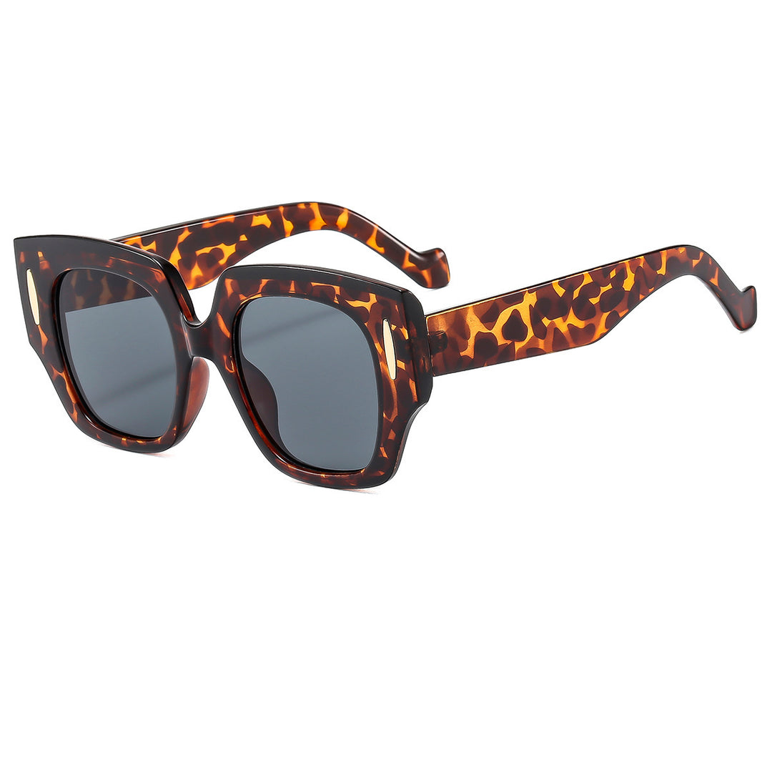 Dame Geometrisk Oversized Solbrille med luksuriøs aksent Luvikno