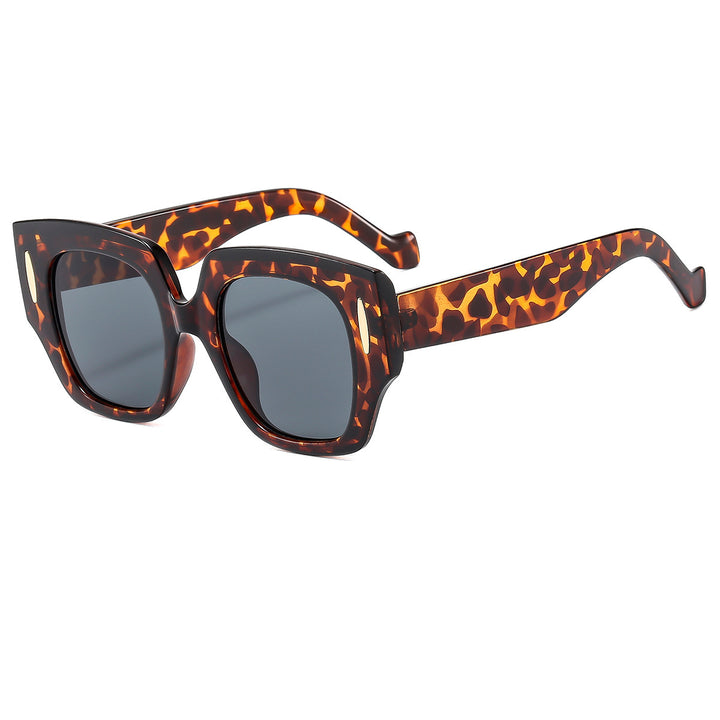 Dame Geometrisk Oversized Solbrille med luksuriøs aksent Luvikno