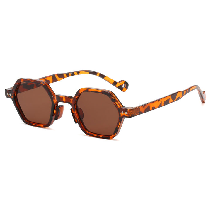 Damer Geometrisk Solbrille i moderne Hexagon-design Luvikno