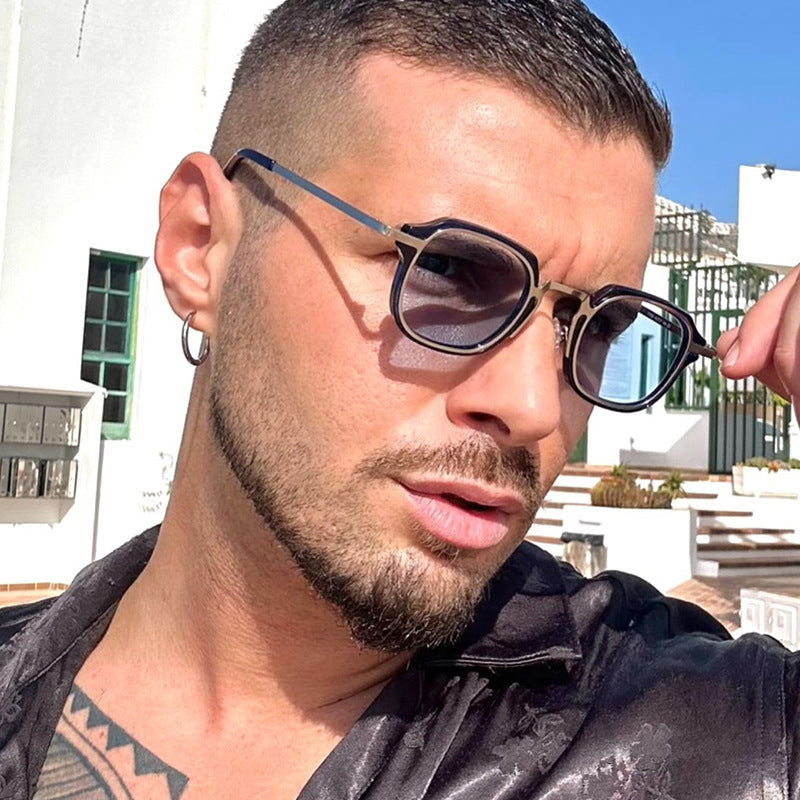 Dame firkantet solbrille med unikt design og UV-beskyttelse Luvikno